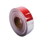 Cinta reflectiva reglamentaria blanco-rojo, longitud 150 pies (45m), ancho 2”