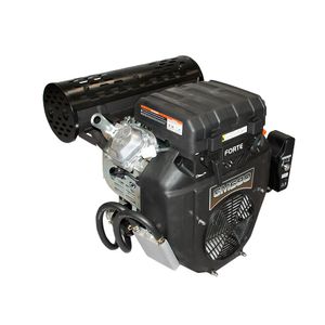 Motor FORTE bicilindrico a gasolina cuña, arranque eléctrico eje de cuña Ø 1-1/8 “ 3.600 rpm