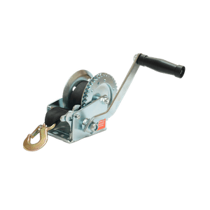 Winche malacate manual 1400 lbs, extra durable con correa y gancho